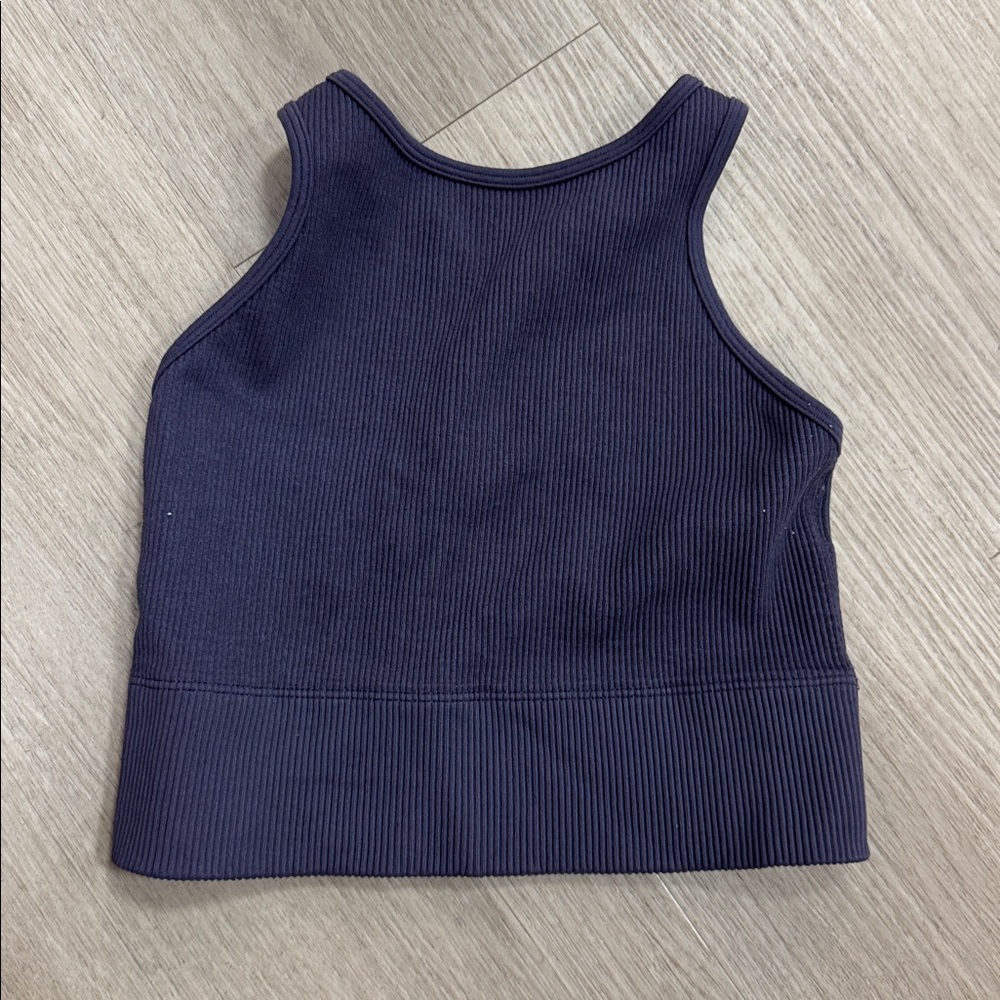 Gilly Hicks Navy Ribbed Tank Top